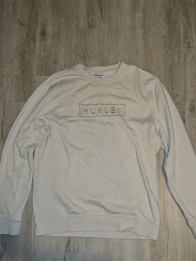 Hurley Men's Cream Crewneck Sweatshirt